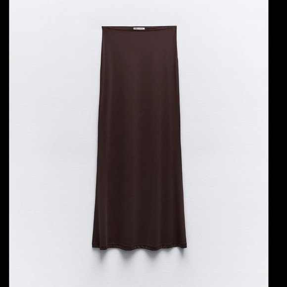 NWT ZARA LONG POLYAMIDE SKIRT - Picture 5 of 8